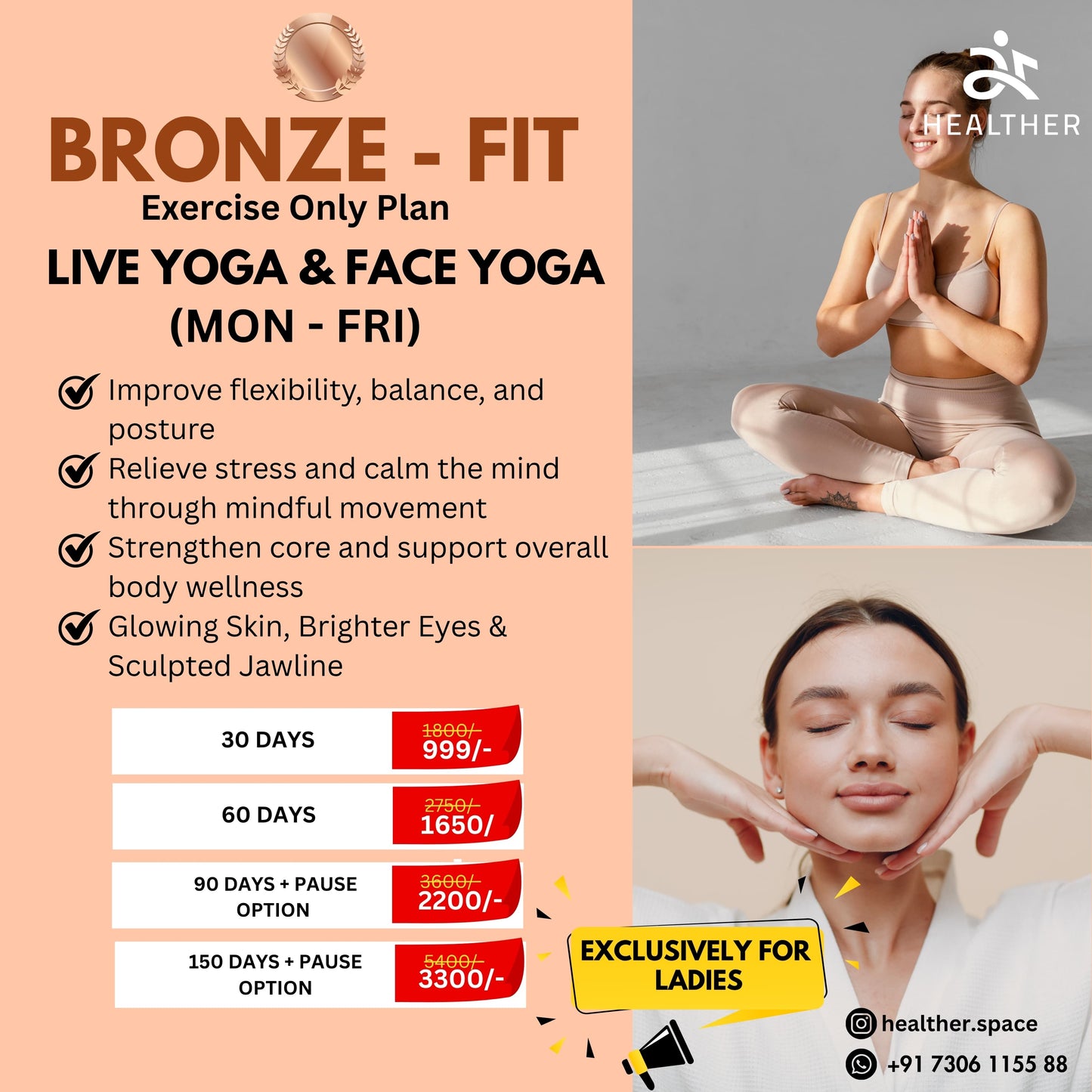 BRONZE FIT - Live Yoga and Face Yoga Plan